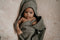 Snoozebaby Badcape Organisch Katoen Storm Grey - 80x80 cm