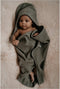 Snoozebaby Badcape Organisch Katoen Storm Grey - 80x80 cm