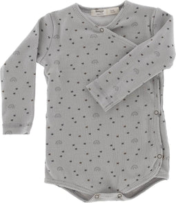 Snoozebaby Organisch Rompertje Smokey Green Rainbow - maat 62-68