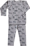 Snoozebaby Organische Pyjama Safari Grey - maat 86-92