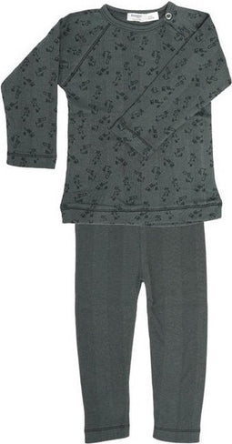 Snoozebaby Pyjama Dark Green print - 86/92