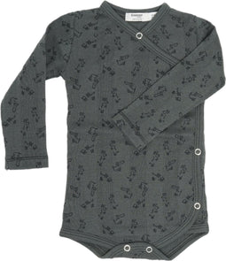 Snoozebaby romper Dark Green print - ORGANIC