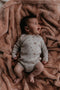 Snoozebaby romper lange mouw Milky Rust Rainbow