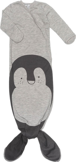 Snoozebaby Slaapzak & Pakje in 1 Grey Melange Pinguin - 3-6 mnd