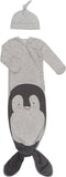 Snoozebaby Slaapzak & Pakje in 1 Grey Melange Pinguin - 3-6 mnd