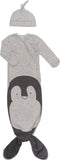 Snoozebaby Slaapzak & Pakje in 1 Grey Melange Pinguin incl. Mutsje - 0-3 mnd