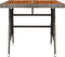 vidaXL - Tuintafel - 70x70x72 - cm - poly - rattan - en - massief - acaciahout - grijs