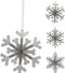 Snowflake 3D Hangdeco Zilver