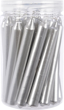 Snowflake Kerstboomkaarsjes zilver1,3x10.5 cm