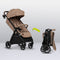Lionelo Ingrid - Buggy - Auto-Folding Systeem - 360° EVA Wielen - XXL Luifel UPF50+ - Beige
