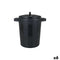 Vuilnisbak op wieltjes Dem Zwart 25 L (6 Stuks)