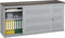 Schuifdeurkast met geperforeerde deuren breed 160CM diep 45CM hoogte 72,5CM bladkleur Speciale Kleur framekleur Aluminium (RAL9006)