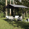 vidaXL - Kampeerluifel - waterdicht - 300x294 - cm - grijs - en - oranje