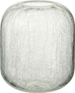 J-Line windlicht Craquele - kaarshouder - glas - transparant - medium