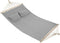 tectake® Dubbele hangmat - 2 personen - 2 kussens - Ligvlak 230x145 cm - Draagvermogen 240 kg - Grijs (2 stuks)