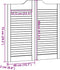 vidaXL - Draaideuren - louvredesign - 2-paar - 80x80 - cm - massief - grenenhout