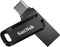 SanDisk Ultra Dual Drive Go - USB-stick - 128GB USB-A 3.2 Gen 1 en USB-C - Zwart