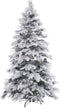 OneStop kunstkerstboom met sneeuwvlokken 180 cm PVC en PE wit/groen