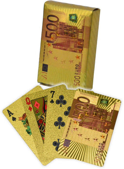 HOT Games 500 Euro - Speelkaarten - 100% kunststof waterproof - Goud