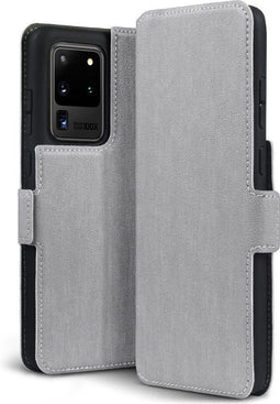 Qubits - slim wallet hoes - Geschikt voor Samsung Galaxy S20 Ultra - Grijs