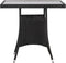 vidaXL - Tuintafel - 80x80x74 - cm - poly - rattan - zwart