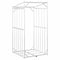 vidaXL - Haardhoutrek - met - regenhoes - 100x100x200 - cm - gegalvaniseerd - staal