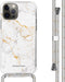 iMoshion Hoesje Geschikt voor iPhone 12 Pro / 12 Hoesje Met Koord - iMoshion Design Hoesje met Koord - Wit / White Marble