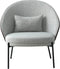 House Nordic Fauteuil Canelas - Fauteuil - Hoogwaardig stof - Lichtgrijs