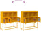 vidaXL - Dressoir - 100,5x39x107 - cm - koudgewalst - staal - mosterdgeel