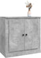 vidaXL - Dressoir - 70x35,5x67,5 - cm - bewerkt - hout - betongrijs