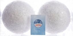 Snwbal foam d10cm wit glitter 2st