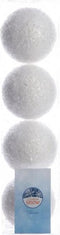Snwbal foam d8cm wit glitter 4st