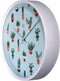nXt - Stille Wandklok - 30 cm - Plastic - Groen - 'Cactus'