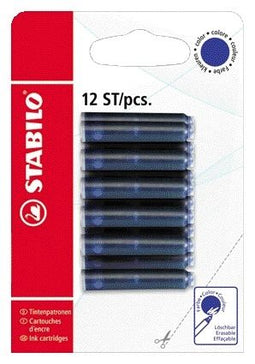 Inktpatroon STABILO blauw blister à 12 stuks | 10 stuks