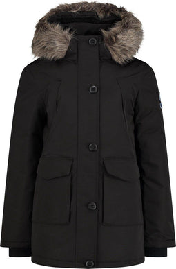 Superdry Everest - Dames Jas - Regular fit met afneembare capuchon - Zwart