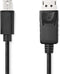 Mini DisplayPort-Kabel - DisplayPort 1.2 - Mini-DisplayPort Male - DisplayPort Male - 21.6 Gbps - Vernikkeld - 1.00 m - Rond - PVC - Zwart - Envelop