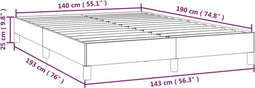 vidaXL - Bedframe - zonder - matras - 140x190 - cm - stof - groen