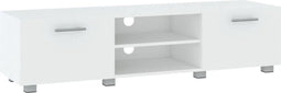 vidaXL - Tv-meubel - 140x40x35 - cm - bewerkt - hout - wit