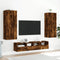 vidaXL - Tv-wandmeubel - 40,5x30x102 - cm - bewerkt - hout - gerookt - eikenkleurig