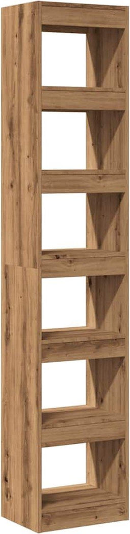 vidaXL - Boekenkast/kamerscherm - 40x30x198 - cm - artisanaal - eikenkleur