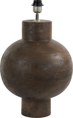 Light & Living Tafellamp Barumi - Mangohout - 55cm - Donkerbruin - excl. kap