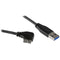 Startech.com USB 3.0 Micro kabel - Haaks naar rechts - 50cm - Zwart