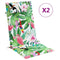 Stoelkussens 2 st hoge rug oxford stof meerkleurig