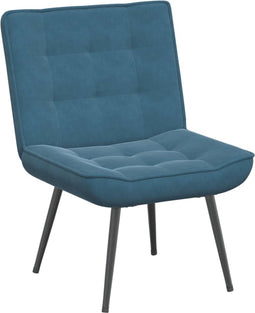 vidaXL - Relaxstoel - 64x74x84 - cm - fluweel - blauw