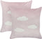 IPOMEA - Sierkussen set van 2 - Roze - 45 x 45 cm - Polyester