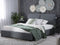 BELFORT - Tweepersoonsbed - Grijs - 180 x 200 cm - Polyester