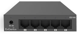 EnGenius ES105 - Schakelaar - 5x RJ45 1Gbps - Zwart