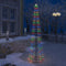 vidaXL - Kegelkerstboom - 136 - meerkleurige - LED's - 70x240 - cm