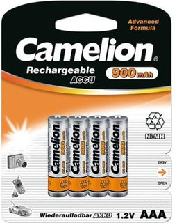 Camelion NH-AAA900-BP4 - Oplaadbare NiMH batterij 1,2 V 900 mAh - Multi-color (4 stuks)