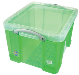 Really Useful Box - Box opbergdoos 35 liter, transparant groen
